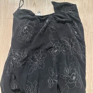 Alfani Black Dress with White Floral Accents